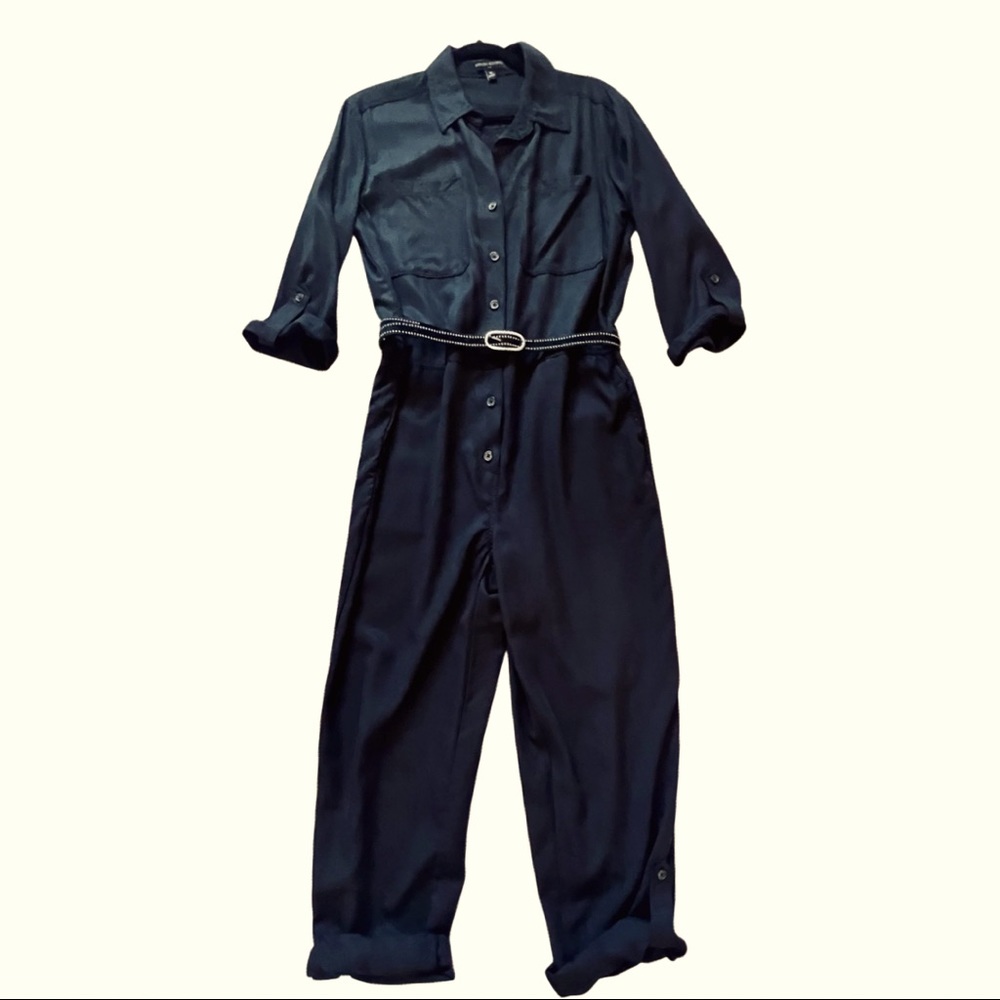Banana Republic Factory Tencel Black Jumpsuit, Size 10